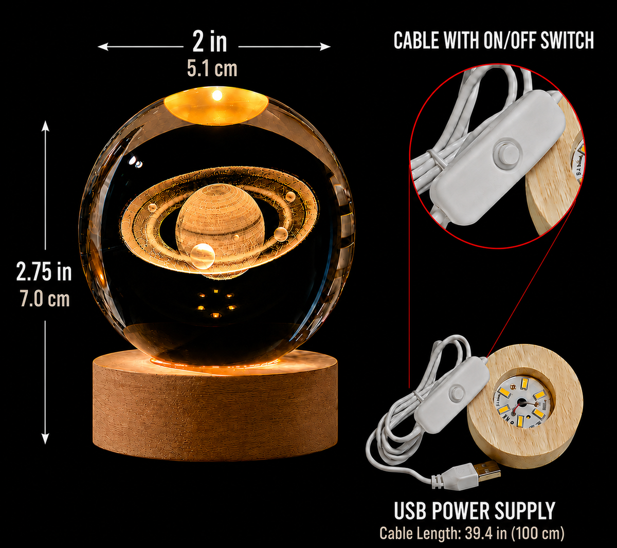 3D Space Orb Lamp